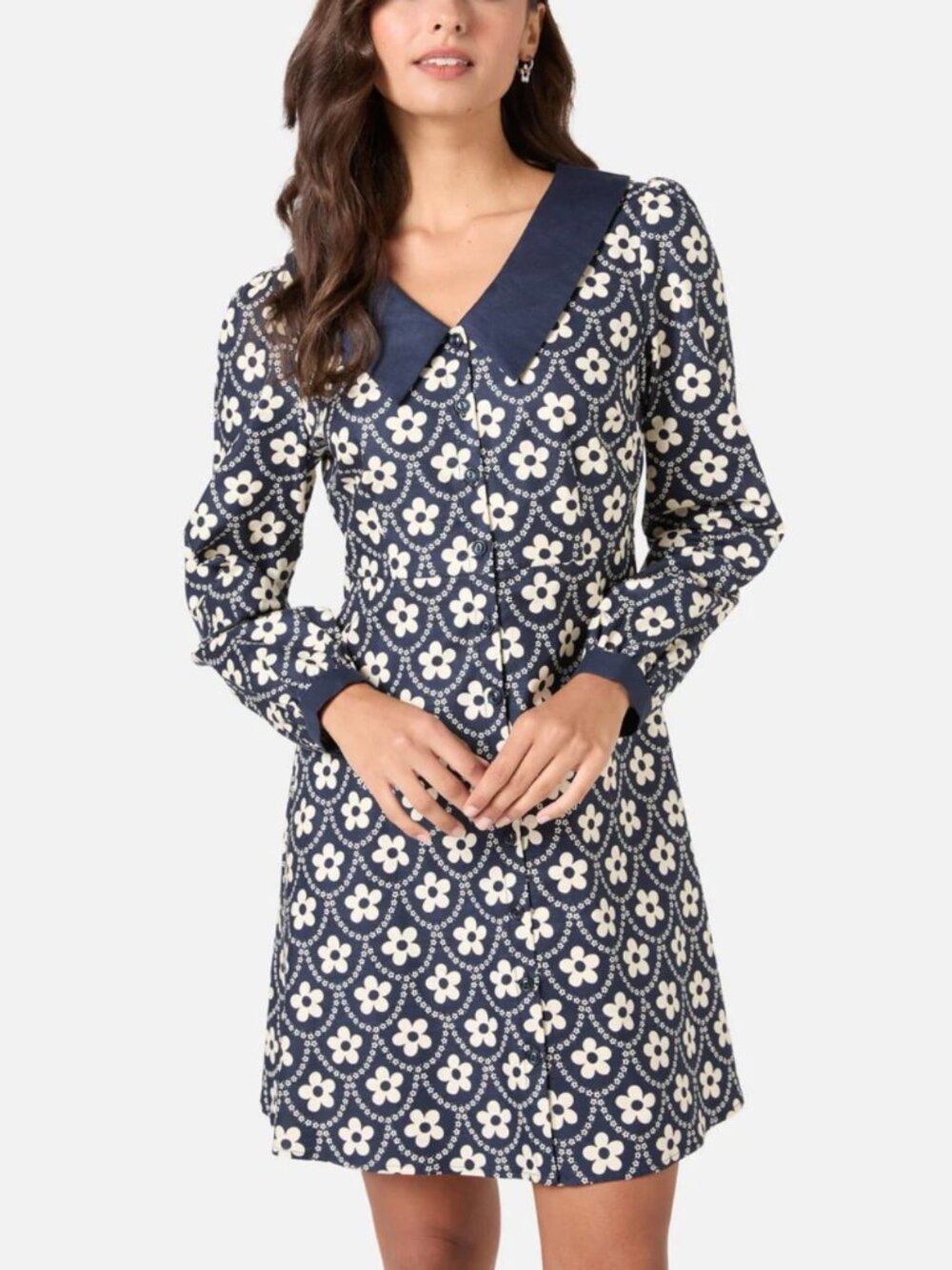 Modcloth Princess Highway Megan Cute Collar Mini Dress